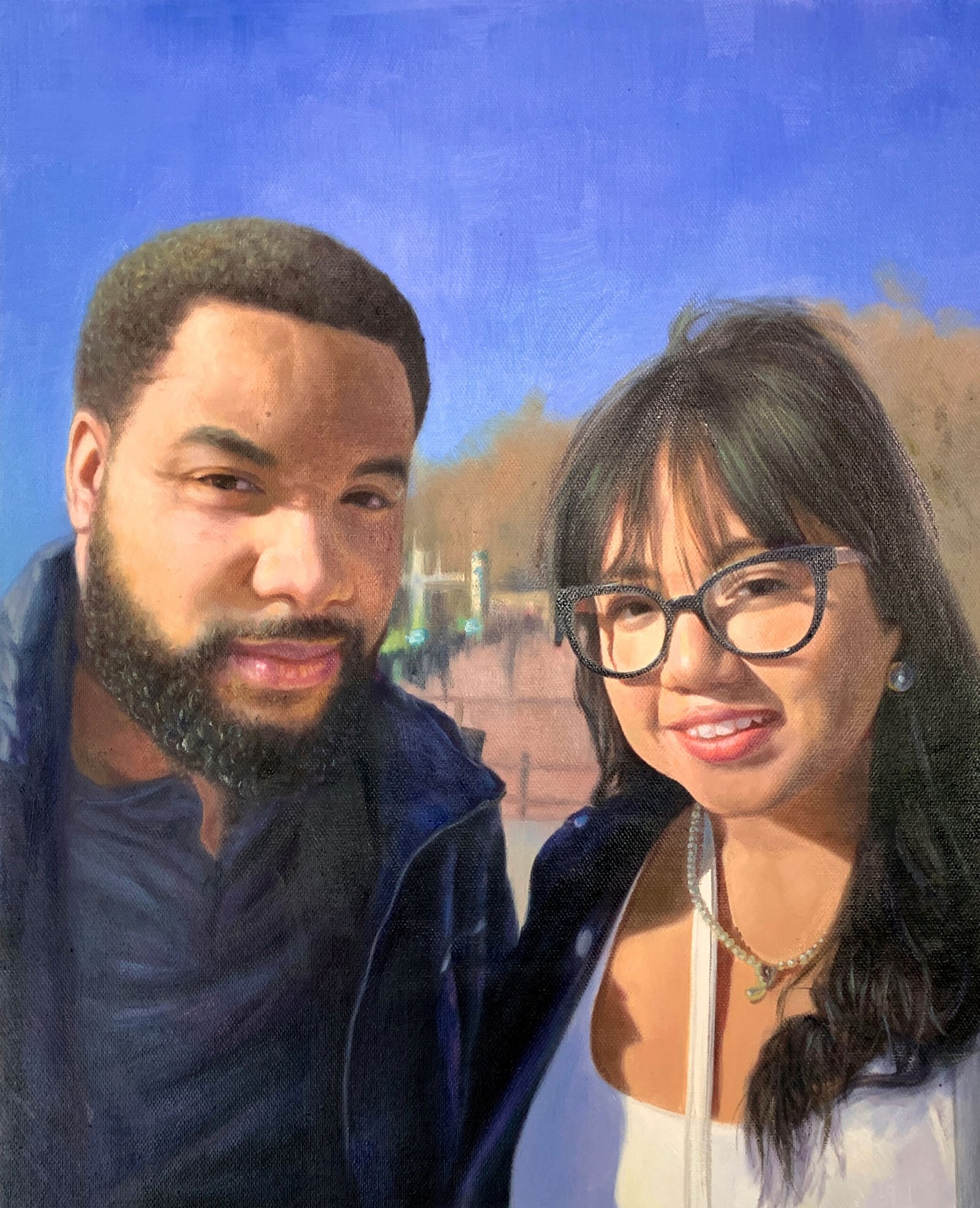 Other photos and instructions may have been provided to the artist to alter the final painting result. This painting should not be contrued as the canonical work of this artist.