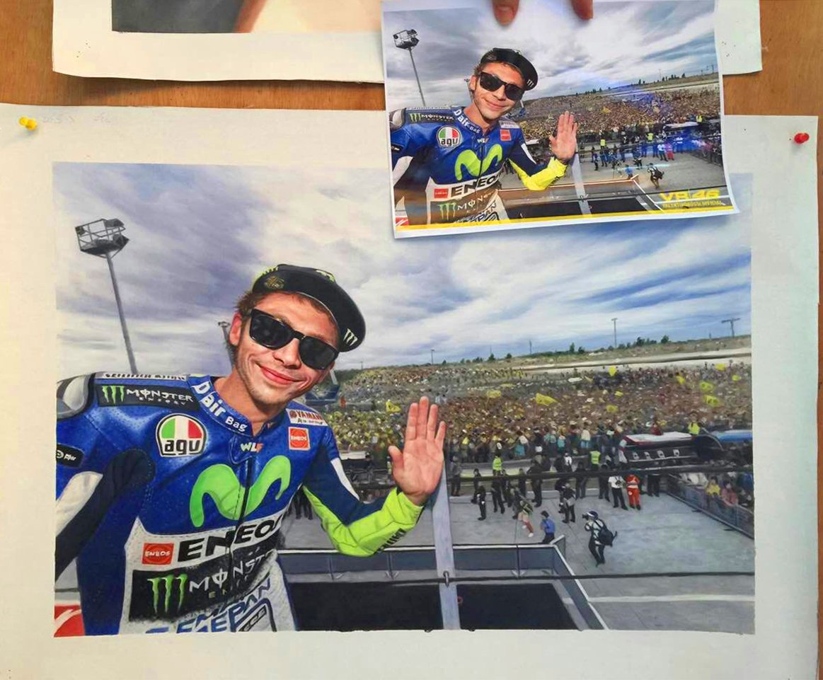 Other photos and instructions may have been provided to the artist to alter the final painting result. This painting should not be contrued as the canonical work of this artist.