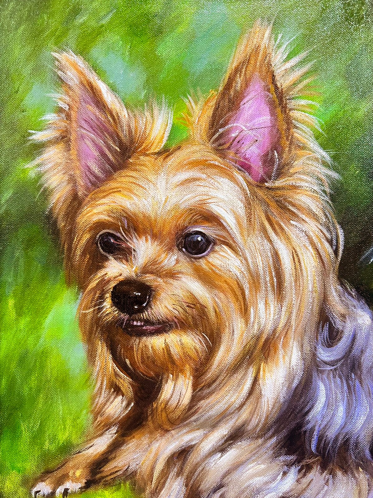 Other photos and instructions may have been provided to the artist to alter the final painting result. This painting should not be contrued as the canonical work of this artist.