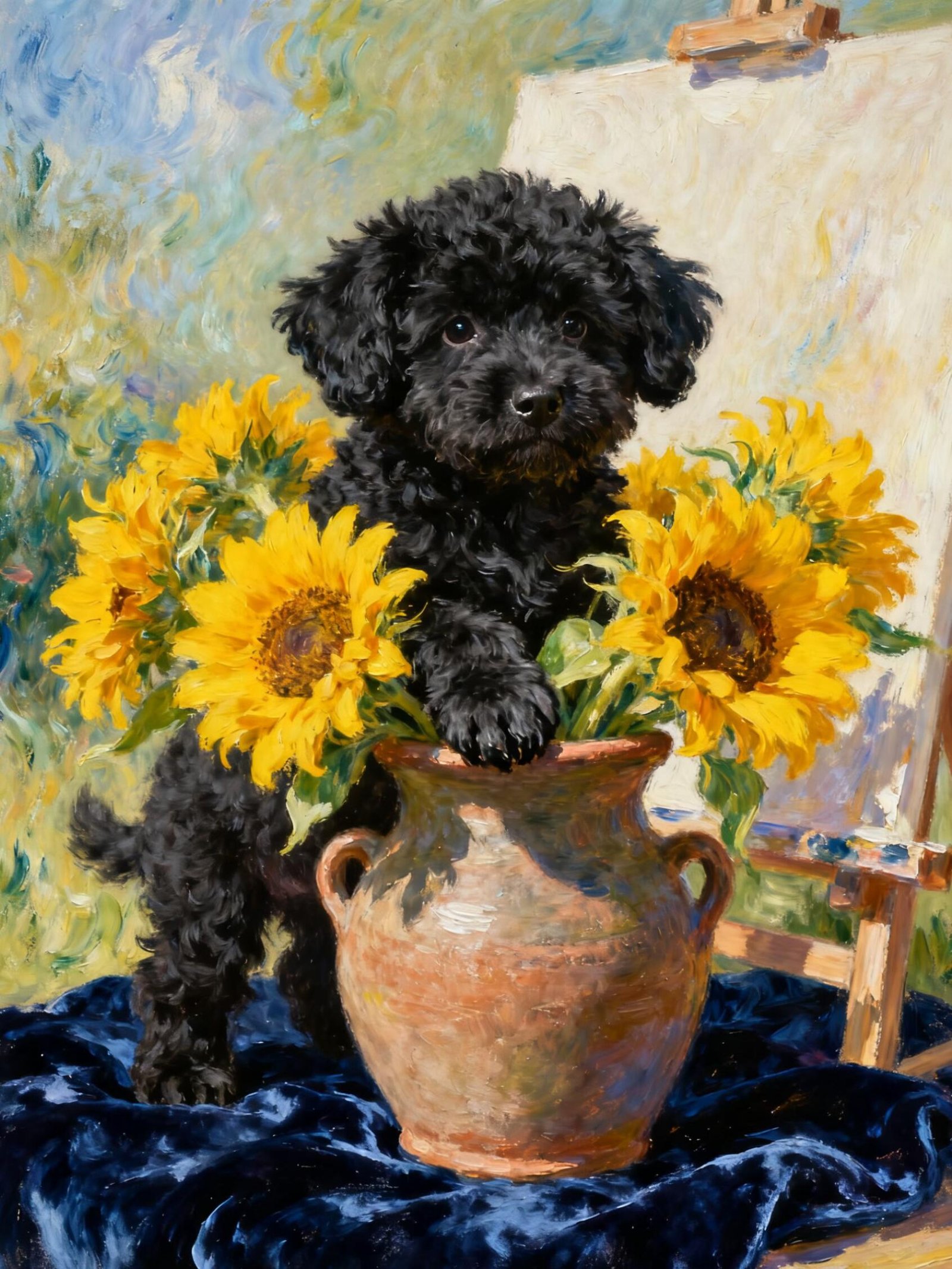 Other photos and instructions may have been provided to the artist to alter the final painting result. This painting should not be contrued as the canonical work of this artist.