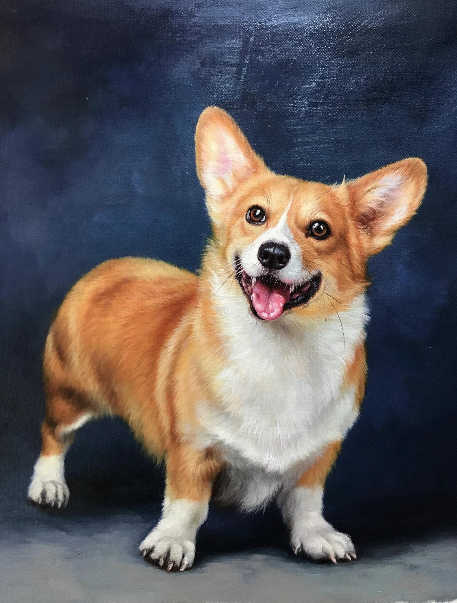 Other photos and instructions may have been provided to the artist to alter the final painting result. This painting should not be contrued as the canonical work of this artist.