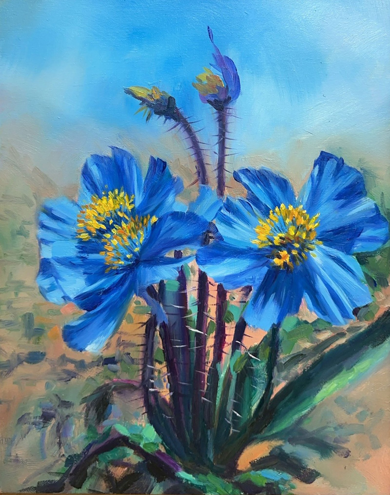 Other photos and instructions may have been provided to the artist to alter the final painting result. This painting should not be contrued as the canonical work of this artist.